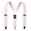 Spring Notion Boys' Elastic Suspenders with Leather Crosspatch Light Pink Large view 1