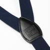 Spring Notion Boys' Elastic Suspenders with Leather Crosspatch Navy Medium view 3