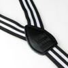 Spring Notion Boys' Elastic Suspenders with Leather Crosspatch White Black Stripes Medium view 2