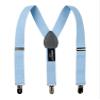 Spring Notion Boys' Elastic Suspenders with Leather Crosspatch Light Blue Small view 1