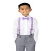 Spring Notion Boys' Elastic Suspenders with Leather Crosspatch Lilac Small view 2