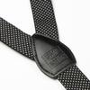 Spring Notion Boys' Elastic Suspenders with Leather Crosspatch Black White Dots Large view 2