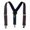 Spring Notion Boys' Elastic Suspenders with Leather Crosspatch Navy Orange Dots Medium view 1