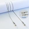 Jmkcoz Stainless Steel Eyeglass Holder Chain 80cm Eyeglass Necklace Chain Silver view 3