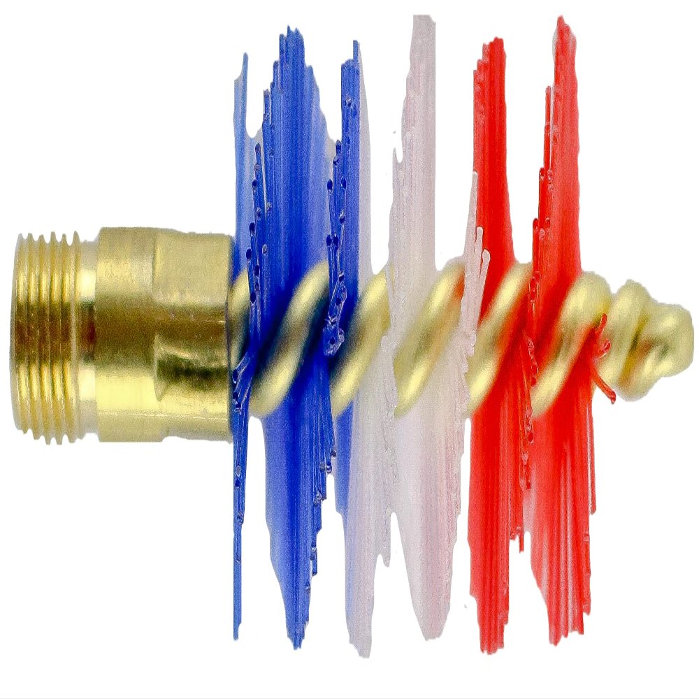 Pro-Shot Patriot Series Nylon Bore Brush  12 Gauge Shotgun Brush with Red/White/Blue Nylon Bristles, Brass Core, Oversized Fill, Solvent-Resistant, #5/16-27 Thread, Proudly Made in The USA