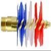 Pro-Shot Patriot Series Nylon Bore Brush  12 Gauge Shotgun Brush with Red/White/Blue Nylon Bristles, Brass Core, Oversized Fill, Solvent-Resistant, #5/16-27 Thread, Proudly Made in The USA view 1