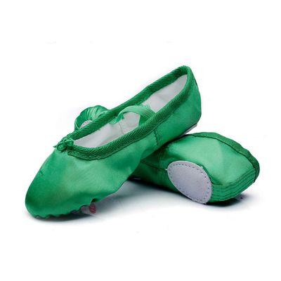 Ballet Shoes for Girls Toddler Cheer Shoes Green Costume Slippers 12 M US Little Kid