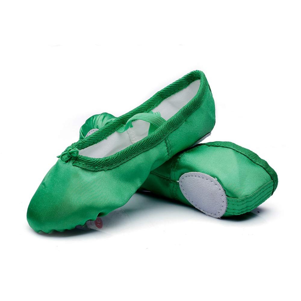 Ballet Shoes for Girls Toddler Cheer Shoes Green Costume Slippers 2 M US Little Kid