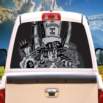 SignMission FREAKENSTEIN Rear Window Graphic Truck View Thru Vinyl Decal Back