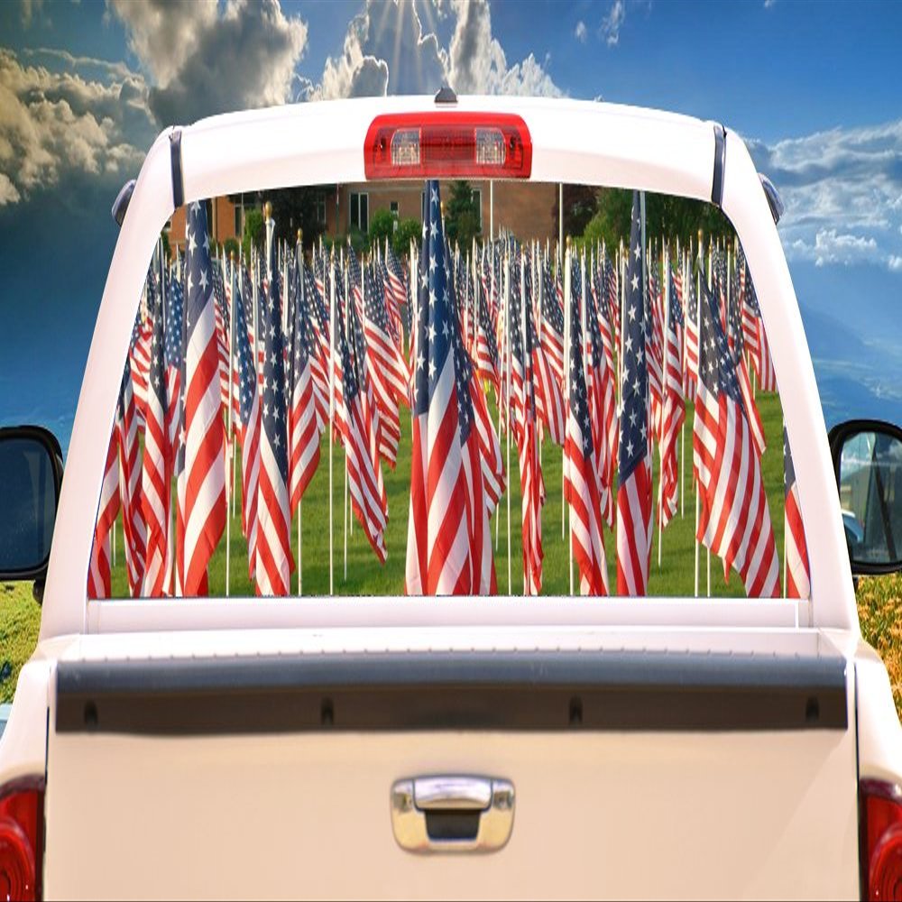 SignMission Never Forget Rear Window Graphic Truck View Thru Vinyl Decal Back