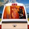 SignMission Firefighter 3 Rear Window Graphic fire Man Truck View Thru Vinyl view 1