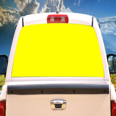 SignMission Yellow Rear Window Graphic Truck View Thru Vinyl Decal Back