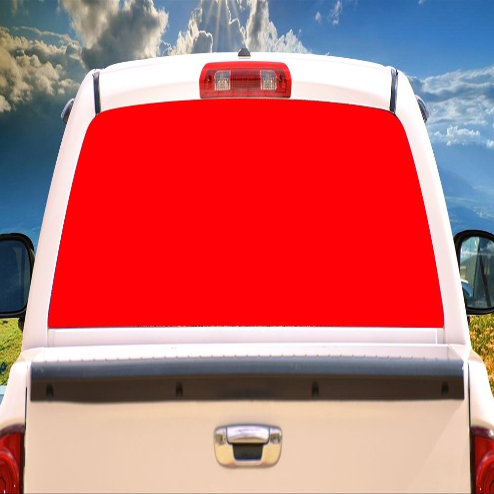 SignMission RED Rear Window Graphic Truck View Thru Vinyl Decal Back