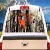 SignMission Deer Hunter Rear Window Graphic Truck View Thru Vinyl Decal Back view 1