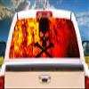 SignMission BIO Skull Rear Window Graphic Truck View Thru Vinyl Decal Back view 1