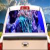 SignMission Cool Coral Rear Window Graphic Truck View Thru Vinyl Decal Back view 1