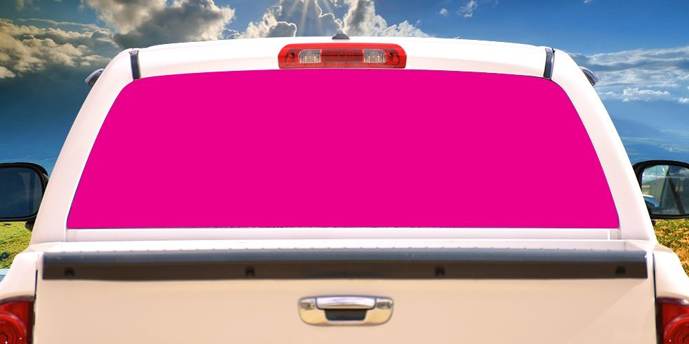 SignMission HOT Pink Rear Window Graphic Truck View Thru Vinyl Decal Back