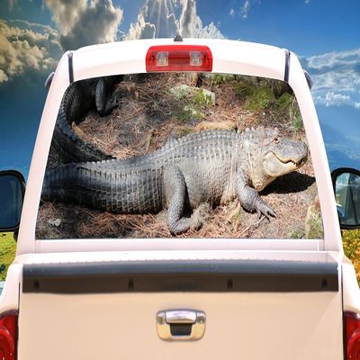 SignMission Gator Land Rear Window Graphic Truck View Thru Vinyl Decal Back