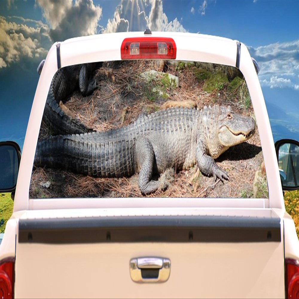 SignMission Gator Land Rear Window Graphic Truck View Thru Vinyl Decal Back