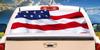 SignMission American Flag Rear Window Graphic Truck View Thru Vinyl Decal Back view 1