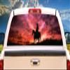 SignMission Cowboy Sunset Rear Window Graphic Truck View Thru Vinyl Decal Back view 1