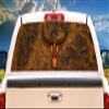 SignMission Long Horn FIRE Rear Window Graphic Truck View Thru Vinyl Decal Back view 1