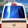 SignMission Howling Wolf Rear Window Graphic Decal Tint Wolves View Thru Vinyl view 1