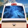 SignMission Blue SmokeRear Window Graphic Back Truck Decal SUV View Thru Vinyl view 1