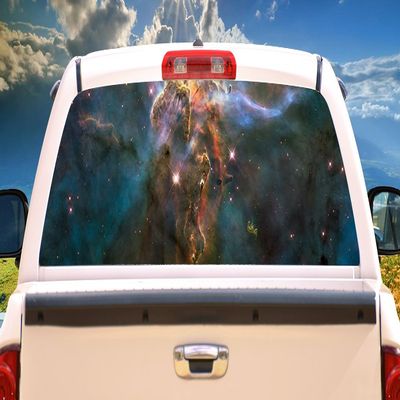 SignMission Eagle Nebula Rear Window Graphic Truck View Thru Vinyl Decal Back