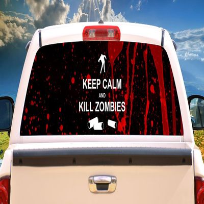 SignMission Kill Zombies Rear Window Graphic Truck View Thru Vinyl Decal Back