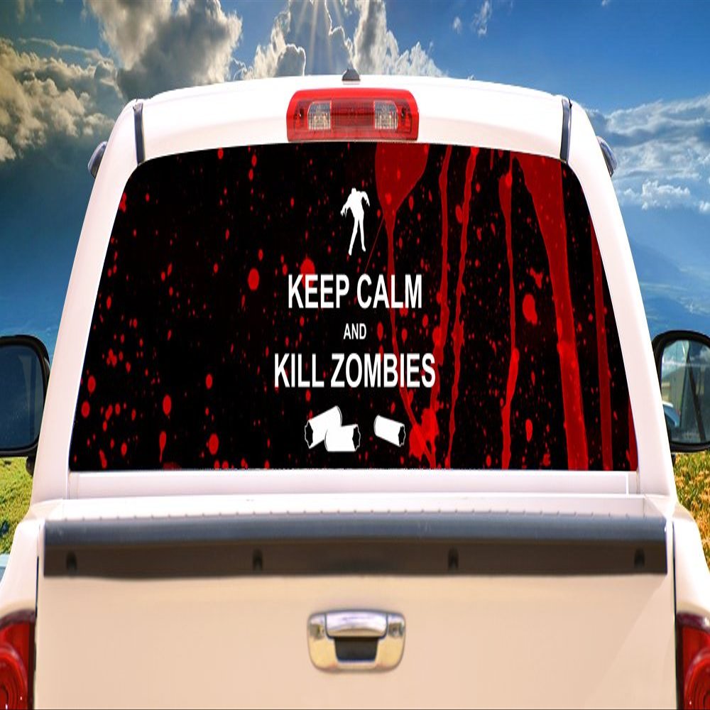 SignMission Kill Zombies Rear Window Graphic Truck View Thru Vinyl Decal Back