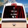 SignMission Kill Zombies Rear Window Graphic Truck View Thru Vinyl Decal Back view 1