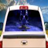 SignMission Skull Ammo Rear Window Graphic Truck View Thru Vinyl Decal Back view 1
