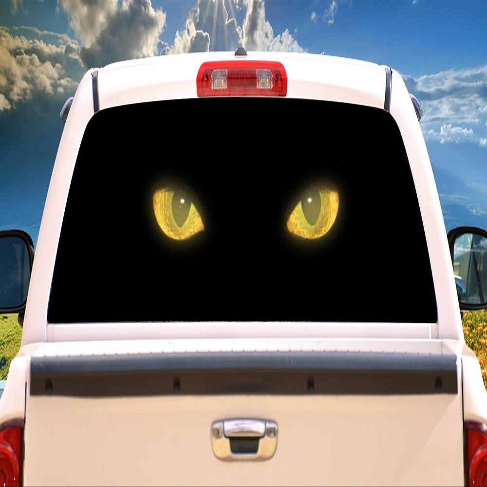SignMission CAT Eyes Rear Window Graphic Truck View Thru Vinyl Decal Back