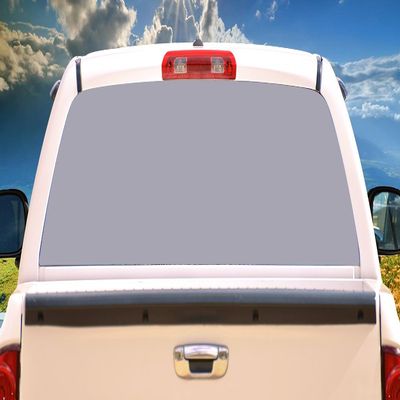 SignMission Gray Rear Window Graphic Truck View Thru Vinyl Decal Back