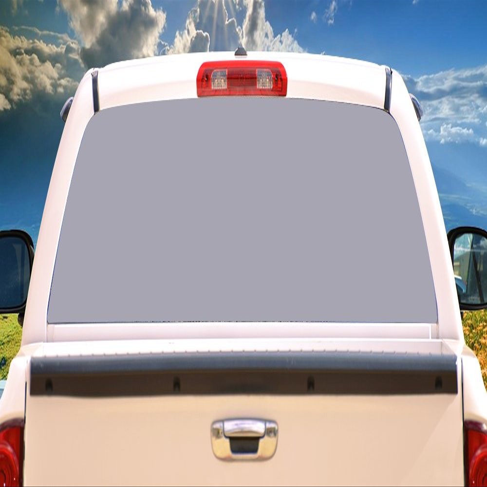 SignMission Gray Rear Window Graphic Truck View Thru Vinyl Decal Back