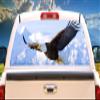 SignMission Fly Free Rear Window Graphic Truck View Thru Vinyl Decal Back view 1