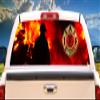 SignMission Firefighter 2 Rear Window Graphic fire Man Truck View Thru Vinyl view 1