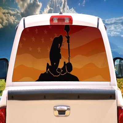 SignMission The Fallen Rear Window Graphic Truck View Thru Vinyl Decal Back
