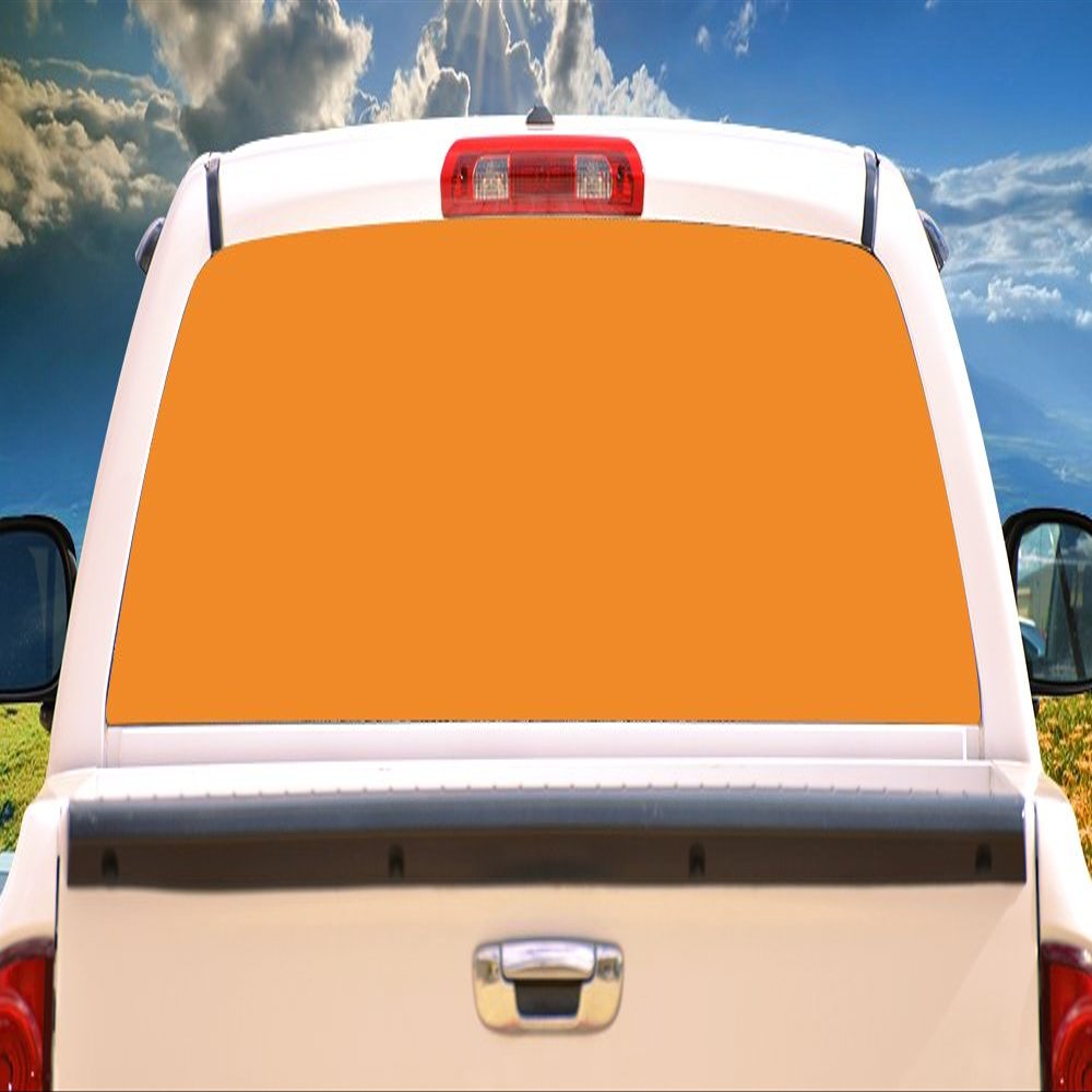 SignMission Orange Rear Window Graphic Truck View Thru Vinyl Decal Back