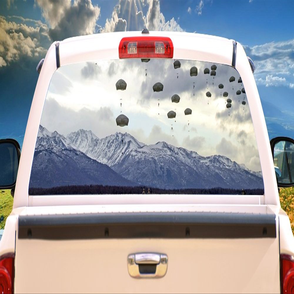 SignMission Touching Down Rear Window Graphic Truck View Thru Vinyl Decal Back