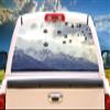 SignMission Touching Down Rear Window Graphic Truck View Thru Vinyl Decal Back view 1