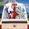 SignMission Skull and StarsRear Window Graphic Back Truck Decal View Thru Vinyl view 1