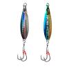 2pcs 250g Fish WOW! Fishing Flat Fall Vertical Trolling Jig with Two Assist Hooks - 2 Colors view 1