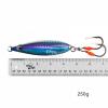 2pcs 250g Fish WOW! Fishing Flat Fall Vertical Trolling Jig with Two Assist Hooks - 2 Colors view 2