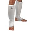 Cloth Shin & Instep Guard for Martial Arts, Taekwondo, Karate Training, Sports (White, XS-CHL) view 1