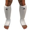 Cloth Shin & Instep Guard for Martial Arts, Taekwondo, Karate Training, Sports (White, XS-CHL) view 2