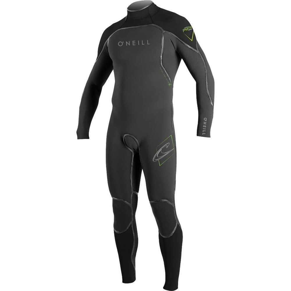 O'Neill Psycho 1 Z.E.N. Zip FSW 3/2 Wetsuit - Men's Graphite/Black/Day Glo, M