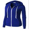 H2H Women Casual Full Zip Up Plush Hoodie Comfy Loose Solid Sweatshirt Long Sleeve Jacket with Pockets BLUE US XL/Asia XL (CWOHOL020) view 3