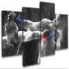 Bold Bloc Design - Conor McGregor Nate Diaz UFC MMA Sports 240x135cm Multi Canvas Art Print Box Framed Picture Wall Hanging - Hand Made in The UK - Framed and Ready to Hang view 1